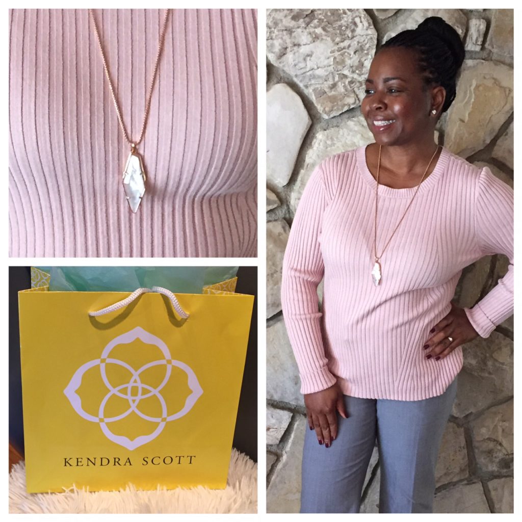 My First Kendra Scott Necklace in Rose Gold!